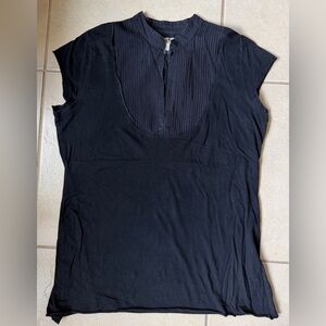 Lucky Tees Women’s M Black Cotton Cap Sleeves Stretch Top